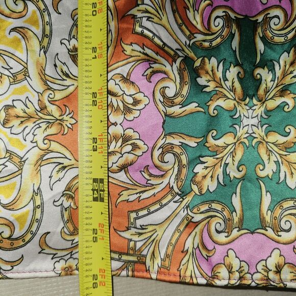 MNG Mango Baroque Print Blouse Women Sz 8 Sleeveless Colorful  Dressy Versatile - Picture 7 of 10